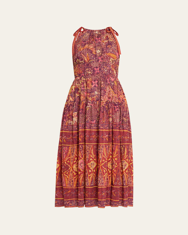 Essie Printed Sleeveless Midi Dress